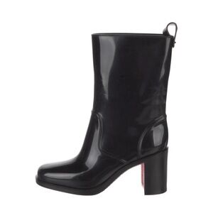 Black Christian Louboutin Rain Boots
